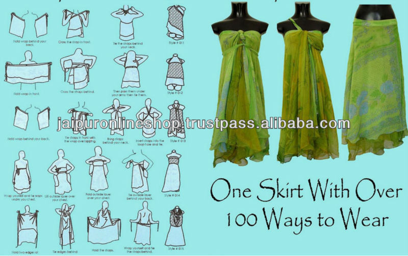 Wrap skirts and dresses