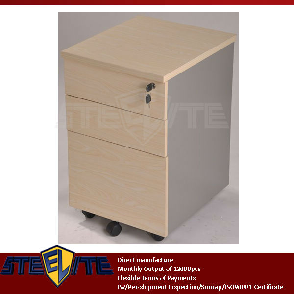 Under Table Brown Plywood Steel Movable 3 Drawer Cabinet Antique Storage 3 Drawer Cabinets With Wheels 16 Jpg Mp Ws2