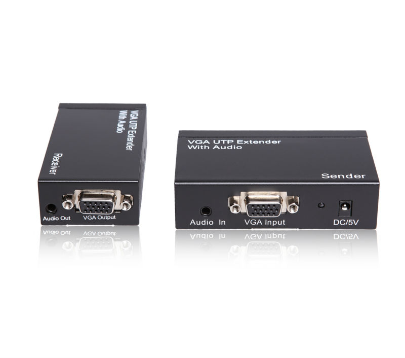 Vgaスプリッタ1x2エクステンダーとによってcat5/6〜petves100〜300メートル問屋・仕入れ・卸・卸売り