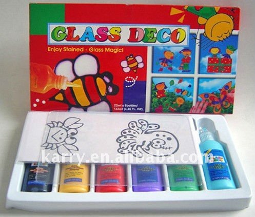 6色絵を描けるカードつき 子供向けのガラスアールデコセット問屋・仕入れ・卸・卸売り