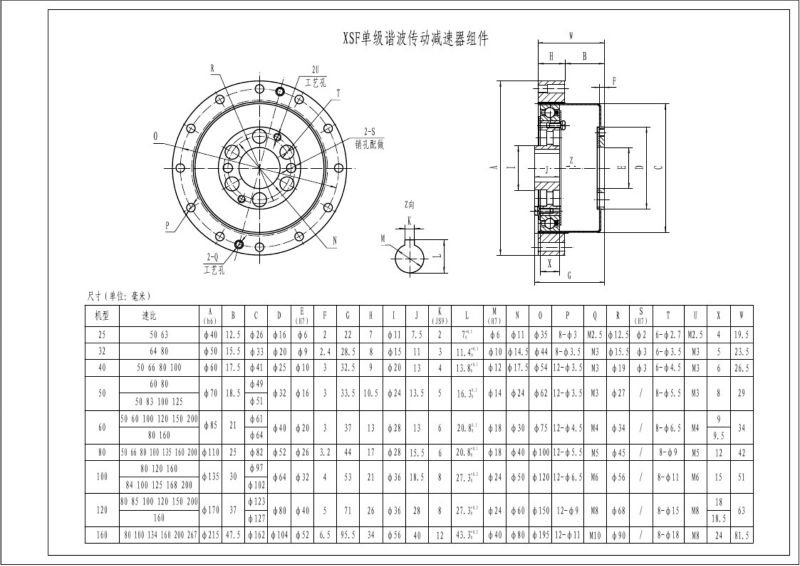 ハーモニックドライブ軸サイズxsf小さな減速機中国製問屋・仕入れ・卸・卸売り