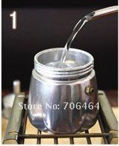 Free shipping 4 cups High quality Moka coffee maker,Espresso coffee pot stainless steel moka coffee machine