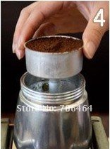 Free shipping 4 cups High quality Moka coffee maker,Espresso coffee pot stainless steel moka coffee machine