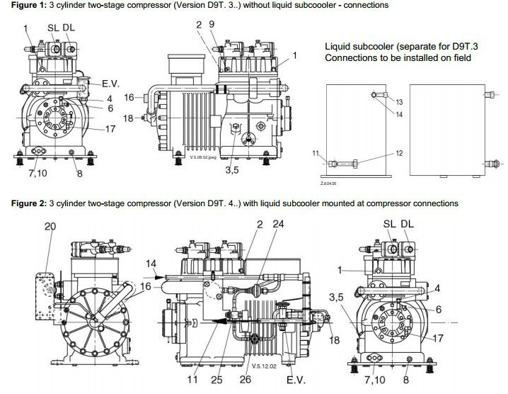 コープランドの冷凍圧縮機、 コープランドコンプレッサー使用、 d9tl4-07607.5hpコープランドコンプレッサー仕入れ・メーカー・工場