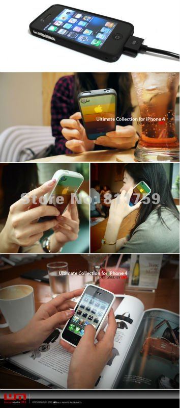Free shipping 100pcs/lot Silicon Rainbow Shell Cover Case for iphone 4s Soft back case cover for Apple iphone 4 4s/4g