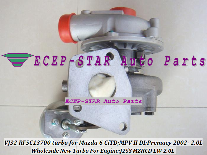 VJ32 RF5C13700 turbo for Mazda 6 CiTD MPV II DI Premacy 2002- 2.0L Engine J25S MZRCD LW 2.0L turbocharger (5)