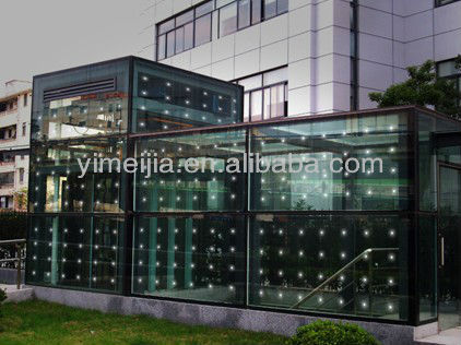 装飾的なガラスのパワーledfacshionガラス、 カラフルなガラスの照明を導いた階段、 太陽光発電ガラスの家問屋・仕入れ・卸・卸売り