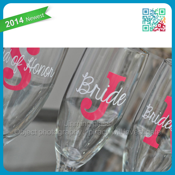 Personalized Wedding Use Champagne Cup Drinking Champagne Glasses Machine Blown High Quality Wedding Party Champagne Glasss