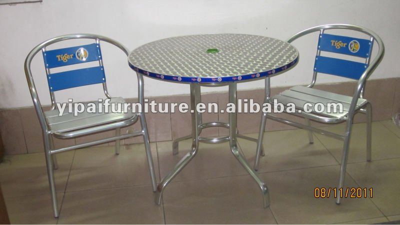 ガーデンアルミガラスラウンドテーブルと椅子YC001A、YT40B仕入れ・メーカー・工場