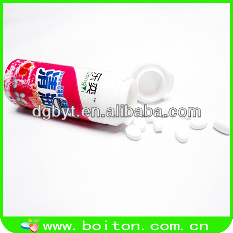 Xylitol bottle with mints candy
