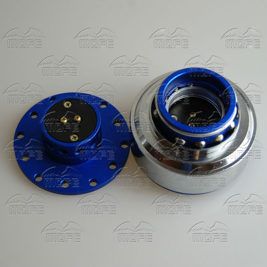 Universal MOMO Steering Wheel Quick Release Hub Kit With Button Black Blue DSC_0081
