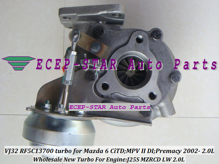 VJ32 RF5C13700 turbo for Mazda 6 CiTD MPV II DI Premacy 2002- 2.0L Engine J25S MZRCD LW 2.0L turbocharger (6)