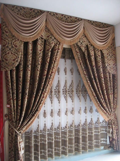 Luxury European Style Jaquard Window Curtains/ Drapes - Buy ...