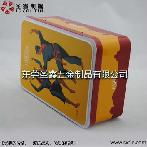 rectangular cookies tin box