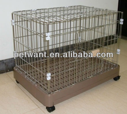 折り畳み式のストレージクレート折りたたみ犬の犬小屋と任意の車輪とpetwant食品トレイ問屋・仕入れ・卸・卸売り