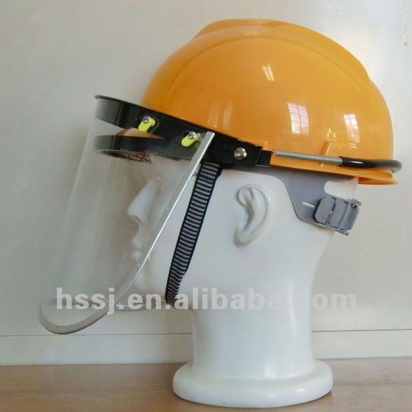 安全PC/PVCプラスチックハンドシールドのバイザーはセリウムの標準にヘルメットをマッチさせた問屋・仕入れ・卸・卸売り