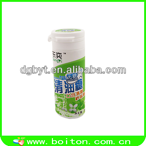 Xylitol bottle with mints candy