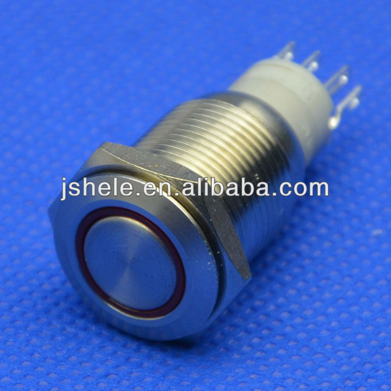 ブラックメタルスイッチ16mm12vhightのヘッドのプッシュボタン* blue*ラッチングledエンジェルアイ問屋・仕入れ・卸・卸売り