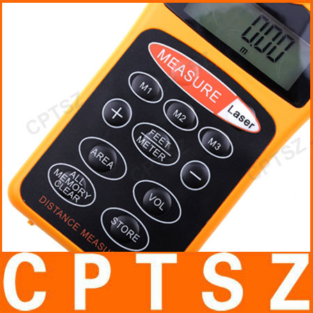 超音波距離測定器CP3007(レーザーポインター付き)簡単に距離,面積,体積が計算できます!0.5ｍ-18mまで測定可能!※英語説明書問屋・仕入れ・卸・卸売り