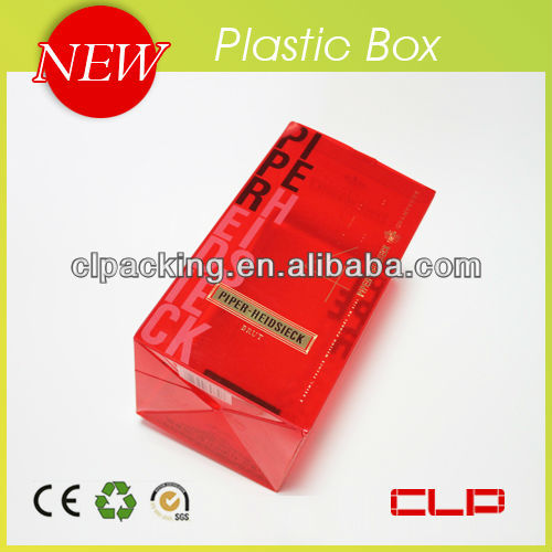 Clear PP plastic transparent folding box for champagne