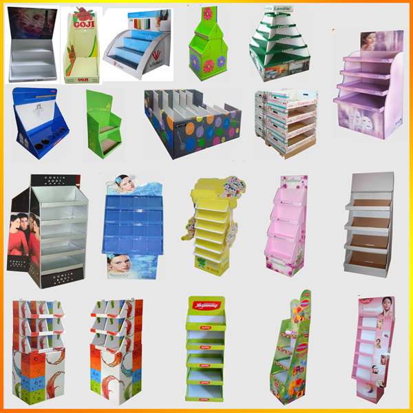 colorful pop cardboard display shelf printing cardboard lollipop display stand
