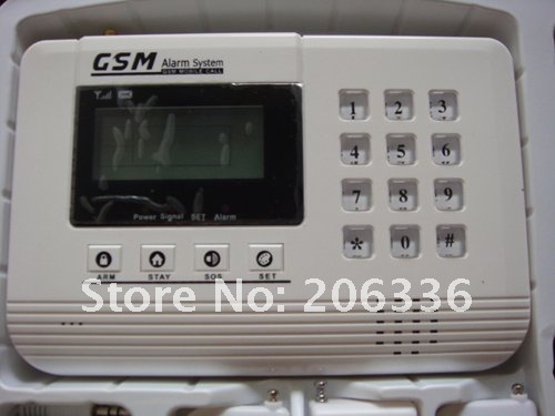 wireless GSM Alarm,Alarm,GSM home alarm with LCD display+free DHL shipping
