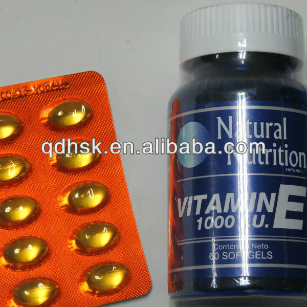 GMP high quality nutrition natural vitamin e softgel capsules