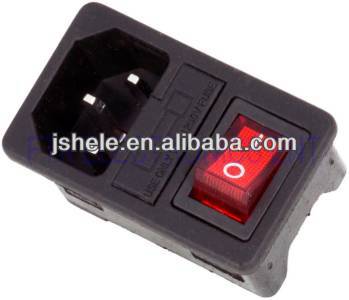 10a250viec320c143ピンヒューズ付き電源ソケットコネクタwロッカースイッチ問屋・仕入れ・卸・卸売り