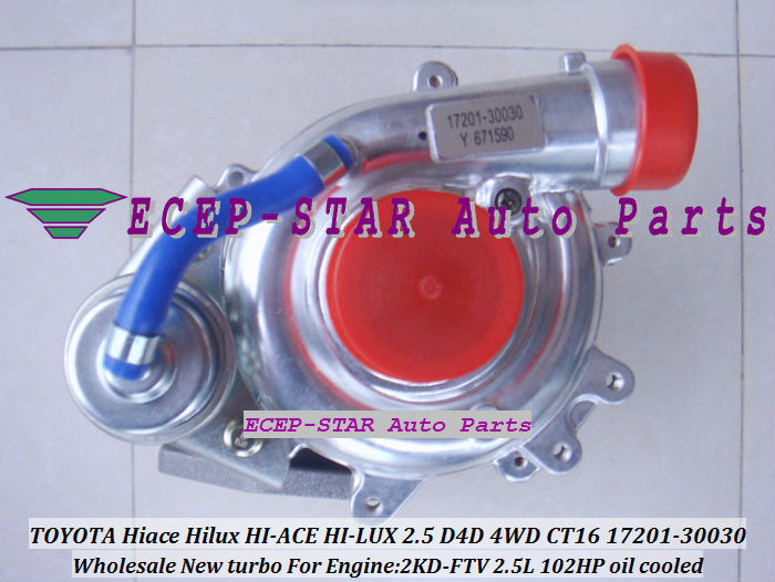 CT16 17201-30030 Toyota Hiace Hilux 2.5 D4D 2KD-FTV oil cooled turbo Turbocharger GASKETS (1)