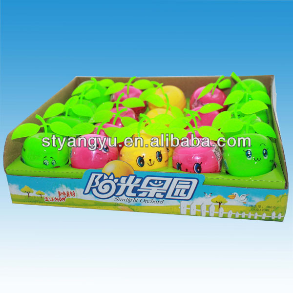 Green Soft Candy In Funny Apple Bottle