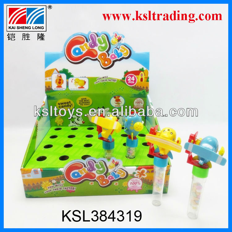 24PCS plastic wind up animal candy toy for children