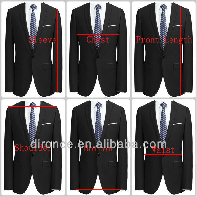 新しい到着のファッション人気の黒コートパンツ男性カスタムメイド2014年結婚式のためのスーツ仕入れ・メーカー・工場