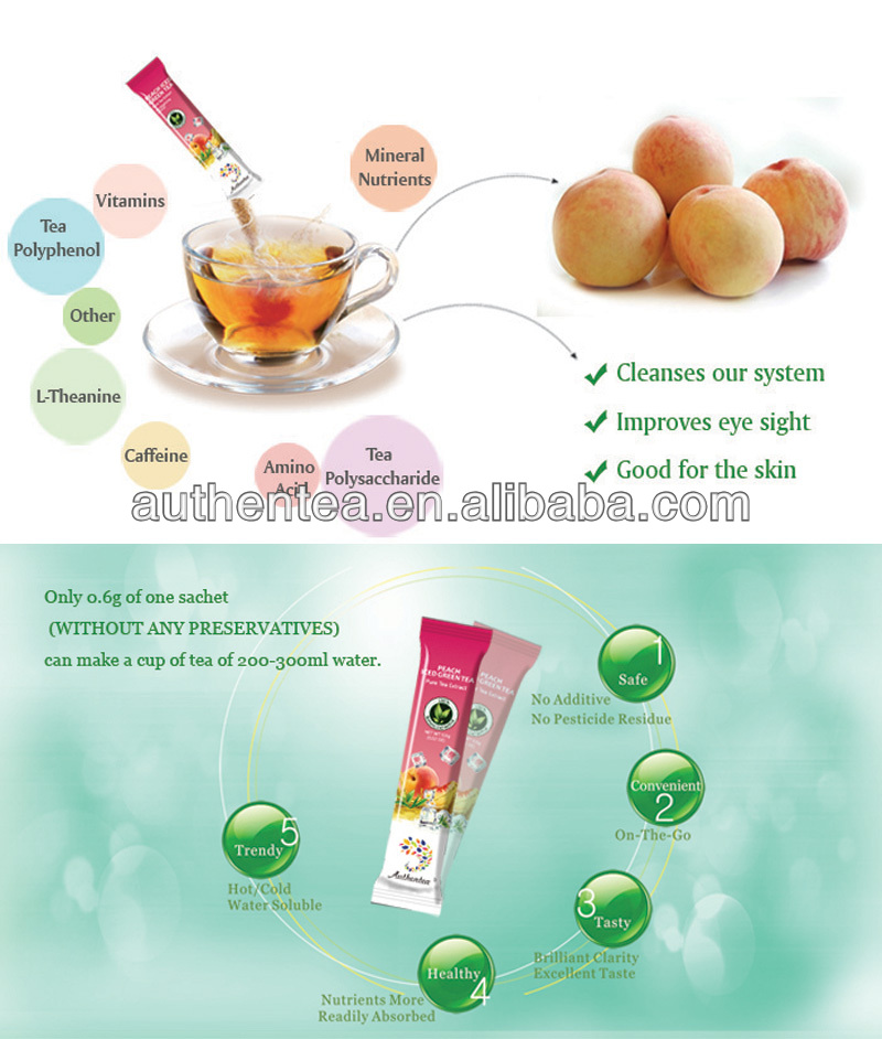 Instant Tea Crystal, Instant Organic Green Tea Sachet, Instant Green Tea Sachet