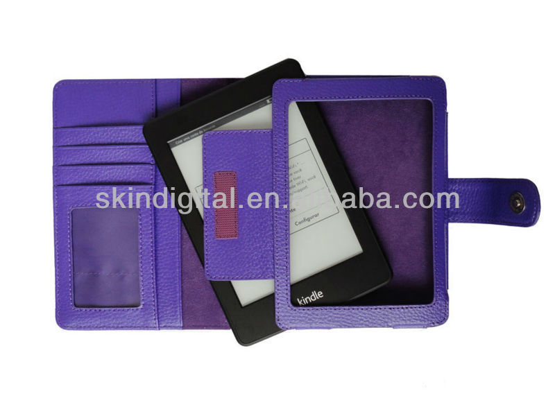 紫色の本革財布paperwhiteamazonのkindle用ケースカバー問屋・仕入れ・卸・卸売り