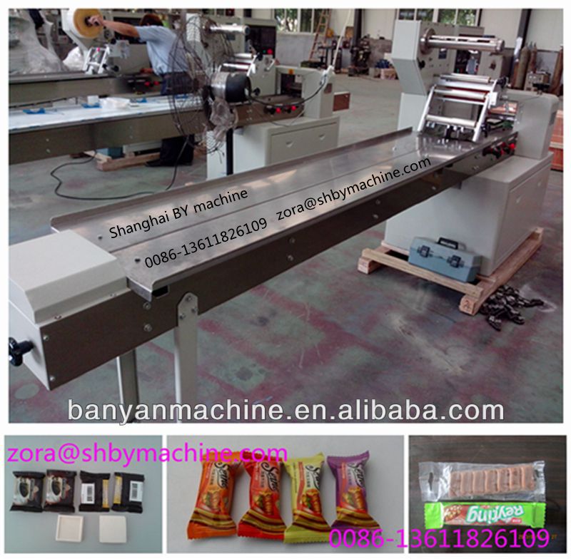 Automatic Horizontal Bar Chocolate Pillow Wrapping Machine / 0086 -13611835825