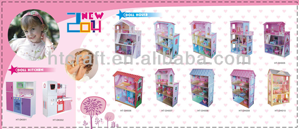 新しいht-dh0072014年diyかわいいミニ子供木のおもちゃドールハウスのスイートホーム問屋・仕入れ・卸・卸売り