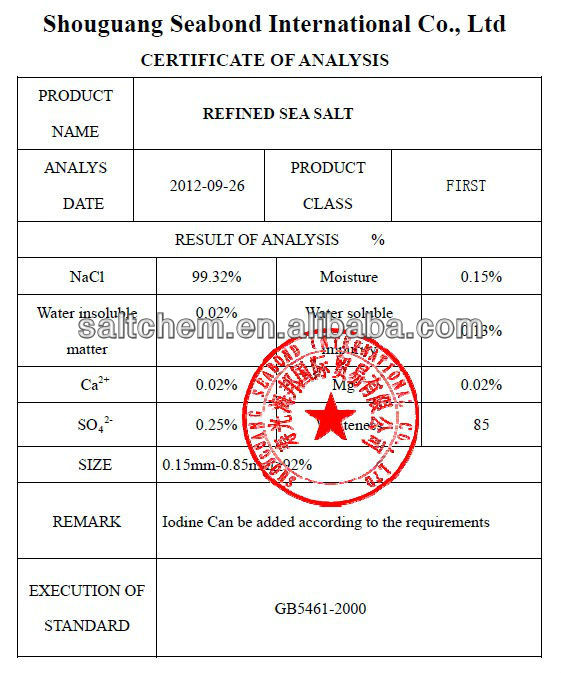 export salt that make the packaging and logo acccroding to the customers requirments