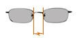 Man's half rim metal optical glasses with spring hinge