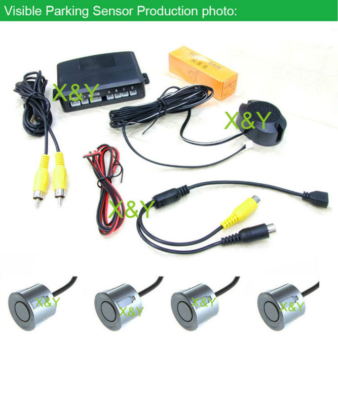 4.3「 車可視ミラーパーキングセンサー付きledナイトビジョンリアカメラとセンサー4個detecter問屋・仕入れ・卸・卸売り