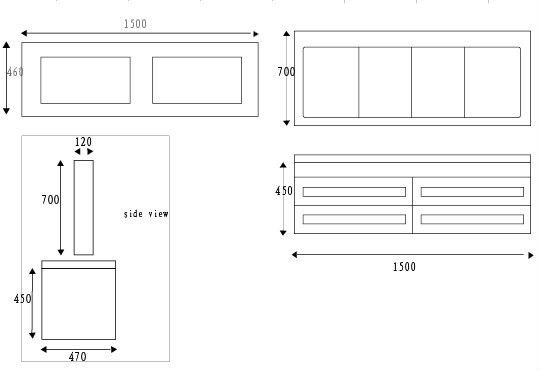 新しいスタイルの木製のダブルシンクバスルームの家具( gbw358)問屋・仕入れ・卸・卸売り