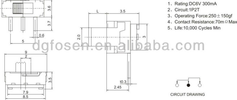 6vスライドスイッチmk- 12d01仕入れ・メーカー・工場