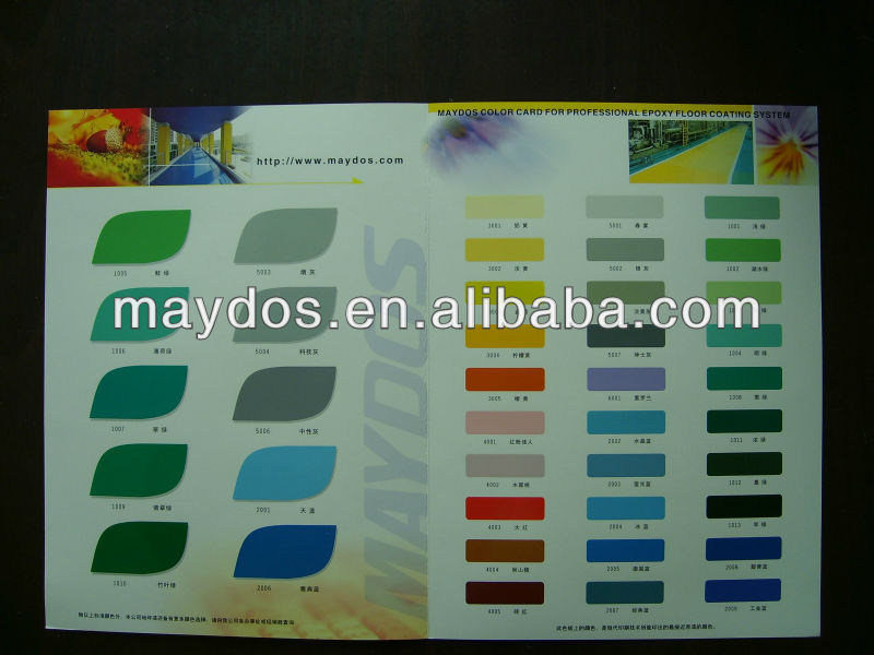 Maydos Epoxy Floor Paint Colorcard