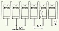 Pcbバリア端子台9.5ミリメートルピッチスクリュータイプkf45s-9.5バリアパワーストリップコネクタ仕入れ・メーカー・工場