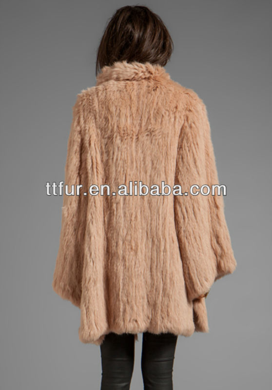 長い髪のウサギの毛皮編みtt886-beコート和装女性のための仕入れ・メーカー・工場