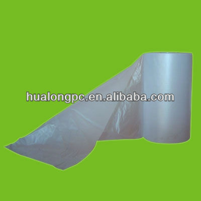 high quantity!Eco-friendly recycle transparent PE flat shopping plastic rolling bags
