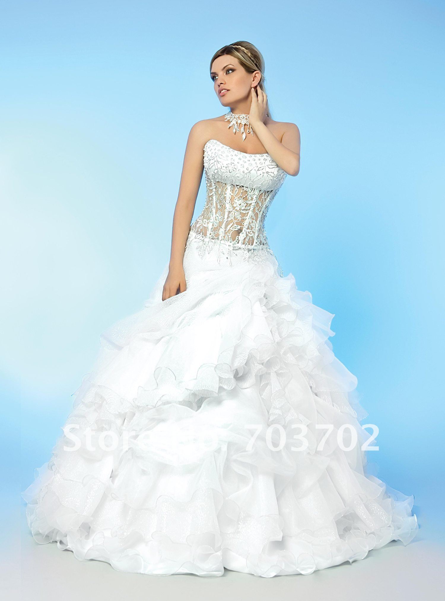 Corset style wedding dresses