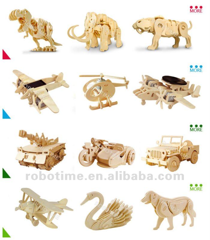 3D DIYの木製恐竜モデルのパズルのおもちゃ問屋・仕入れ・卸・卸売り