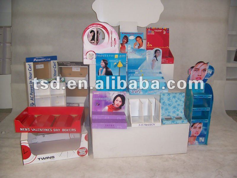 TSD-C923 Factory custom retail store counter top promotion cardboard chewing gum display
