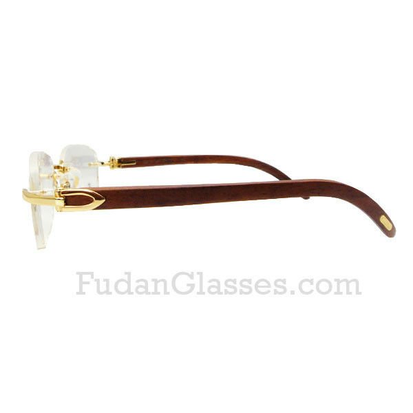 wood eyewear frames brand eyeglasses rimless optical frame ...