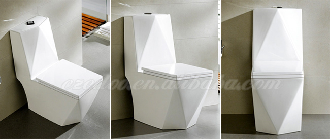 潮州edoo便器メーカー最新エレガントなデザイン一枚の正方形トイレ3dダイヤモンドのトイレ衛生陶器問屋・仕入れ・卸・卸売り